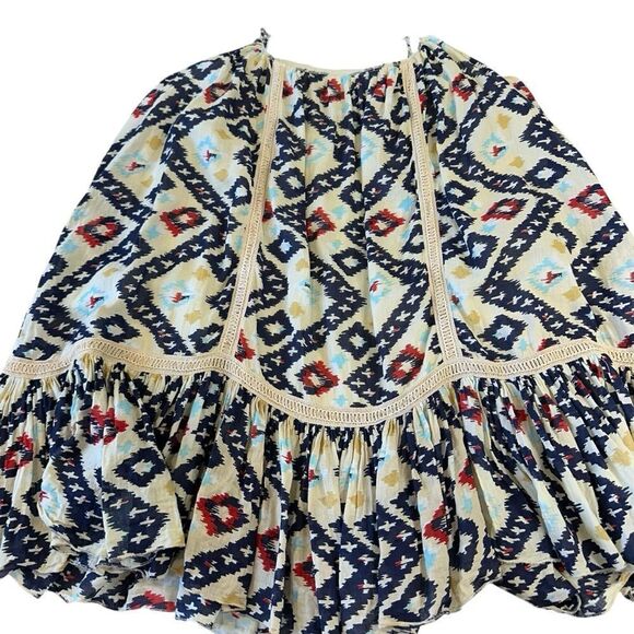 Solito Multicolor Bohemian Printed Embroidered Slip Casual Summer Dress, M - Picture 11 of 11